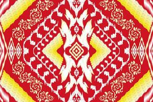 geométrico étnico asteca bordado estilo.figura ikat oriental tradicional arte padrão.design para étnico plano de fundo,papel de parede,moda,vestuário,embrulho,tecido,elemento,sarong,gráfico ilustração. vetor