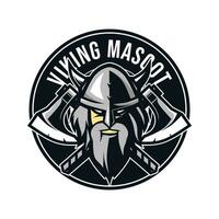 viking vetor mascote logotipo modelo