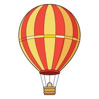 uma quente ar balão vetor ilustração isolado em uma branco fundo