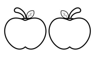 mão desenhado maçã em branco fundo vetor