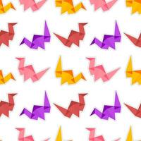 colorida origami cisne desatado padronizar vetor
