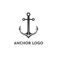 simples âncora silhueta ícone vetor logotipo conceito Projeto idéia