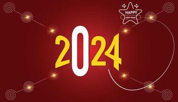 vetor moderno 2024 Novo ano véspera fundo Projeto vetor