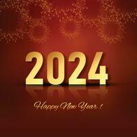 lindo 2024 Novo ano brilhos celebração vetor