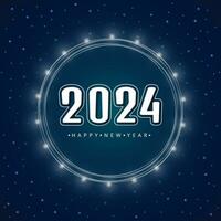 feliz Novo ano 2024 celebração cartão fundo vetor