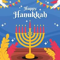 saudação hanukkah colorida vetor