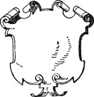 alemão escudo é a Águia exibido zibelina bico definhado, vintage gravação. vetor