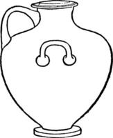 kalpis grego vaso é uma tipo do grego cerâmica, vintage gravação. vetor