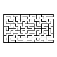 labirinto retangular abstrato. jogo para crianças. quebra-cabeça para crianças. uma entrada, uma saída. enigma do labirinto. ilustração em vetor plana isolada no fundo branco.