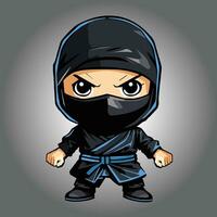 chibi ninja ilustração vetor