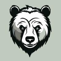 Urso cabeça mascote logotipo vetor