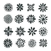 logótipo rabisco arte flor elementos ícone conjunto coleção isolado em branco fundo vetor ilustração.