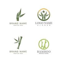 modelo de logotipo de bambu ilustração vetorial ícone design vetor