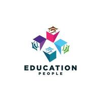 pessoas quem estão estudo. logotipo modelo Projeto conceito para perseguindo Educação este tem potencial dentro a futuro vetor