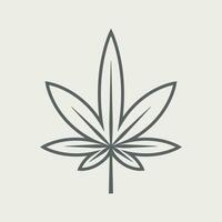 cannabis linha ícone. maconha plantar. ervas fumaça. vetor