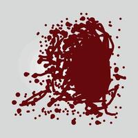 mão desenhada ilustração vetorial plana de respingos de sangue vetor