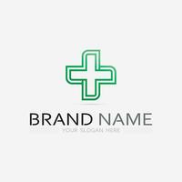 proteção de saúde com modelo de vetor de design de logotipo de escudo para vetor de empresa médica ou de seguros