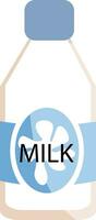 leite em garrafa, ilustração, vetor em fundo branco