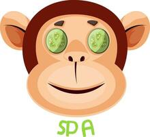 macaco é levando spa, ilustração, vetor em branco fundo.