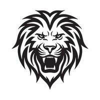 selvagem rugindo leão rei cabeça logotipo vetor modelo ilustração Projeto.