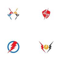 modelo de vetor de logotipo flash thunderbolt