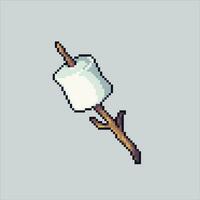 pixel arte ilustração marshmallow. pixelizada marshmallow. marshmallow pixelizada para a pixel arte jogos e ícone para local na rede Internet e vídeo jogo. velho escola retrô. vetor