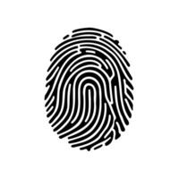 impressão digital ícone. segurança Acesso conceito. biometria sistema. vetor ilustração