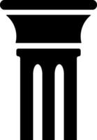 pilar grego ícone justiça símbolo coluna estêncil vetor ilustração