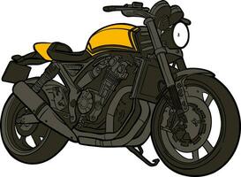 amarelo motocicleta grande bicicleta veículo lado Visão vetor