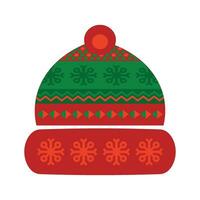 tricotado chapéu norueguês feriado padronizar vetor