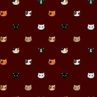 fofa desatado padronizar com engraçado gatos. vetor ilustração para decoração, Projeto para têxtil, rede página fundo.