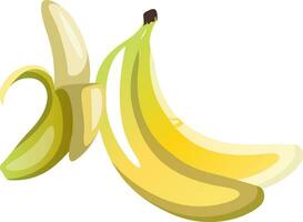 amarelo repicado bananas desenho animado fruta vetor ilustração em branco fundo.