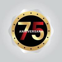 Ilustração de design de modelo vetorial celebração de aniversário de 75 anos vetor