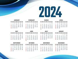 elegante 2024 Novo ano anual calendário Projeto vetor