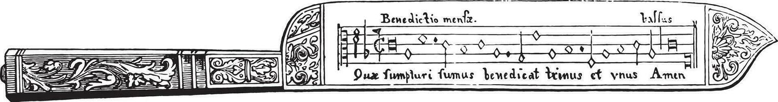 uma faca do a décimo sexto século, vintage gravação. vetor