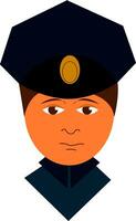 desenho animado polícia Policial vetor ilustração em uma branco fundo