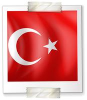 Bandeira da Turquia em papel vetor