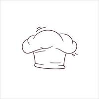 mão desenhado ilustração do chefe de cozinha chapéu ícone. rabisco vetor esboço ilustração