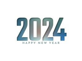 moderno feliz Novo ano 2024 cumprimento cartão Projeto vetor