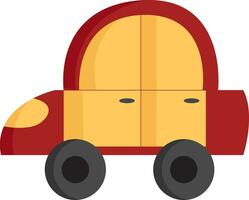a vermelho e amarelo brinquedo carro vetor ou cor ilustração