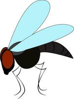 grande Preto mosca vetor ou cor ilustração