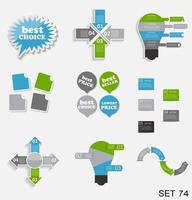 coleção de modelos de infográfico para ilustração vetorial de negócios vetor