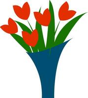 uma vermelho flor ramalhete vetor ou cor ilustração
