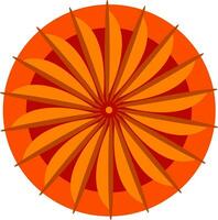 laranja mandala para espiritual prática vetor ou cor ilustração