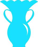 uma lindo azul flor vaso vetor ou cor ilustração