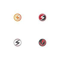 modelo de logotipo flash thunderbolt vetor