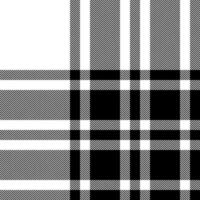 padrão xadrez xadrez em preto e branco. textura de tecido sem costura. estampa têxtil tartan. vetor