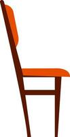 de madeira cadeira com Castanho almofada vetor ou cor ilustração