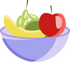 uma fruta cesta vetor ou cor ilustração