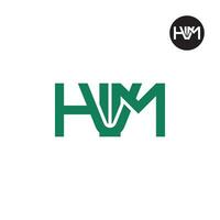 carta hvm monograma logotipo Projeto vetor